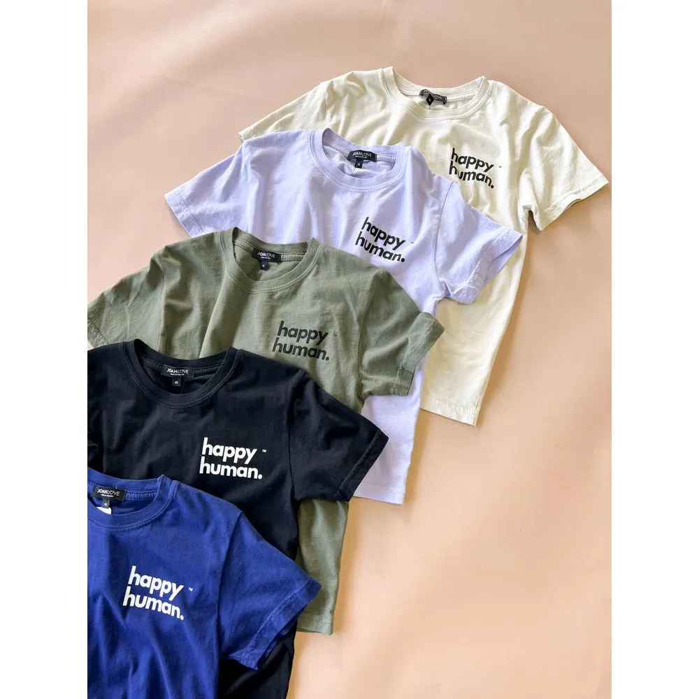 Happy Human Hipster Tee | Cream | Women & Youth size 8-16