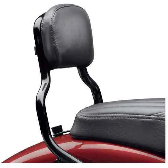 Harley-Davidson® Passenger Backrest Pad - Compact - Smooth Black Vinyl