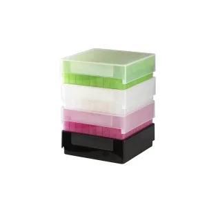 Heathrow Scientific 120037 81-Well Microtube Storage Box, Pink