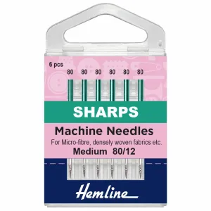Hemline Sharps Machine Needles - Medium - 80/12