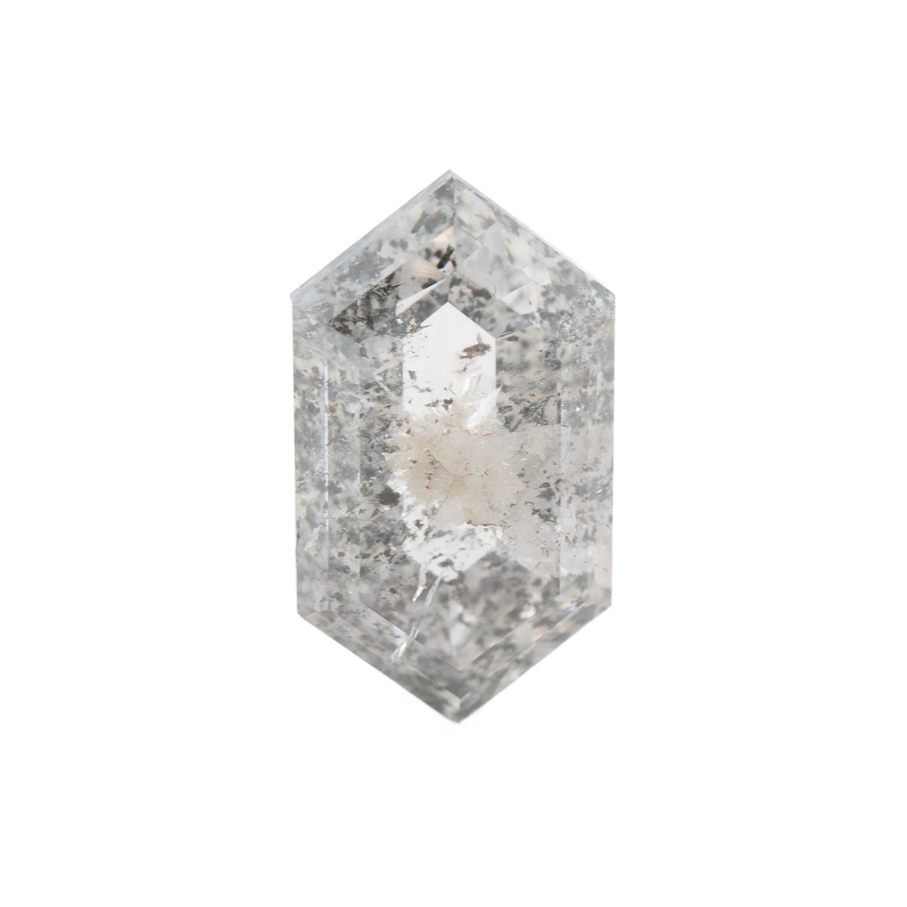 Hexagon Step Cut Salt & Pepper Diamond | 1.29ct | Canada Origin