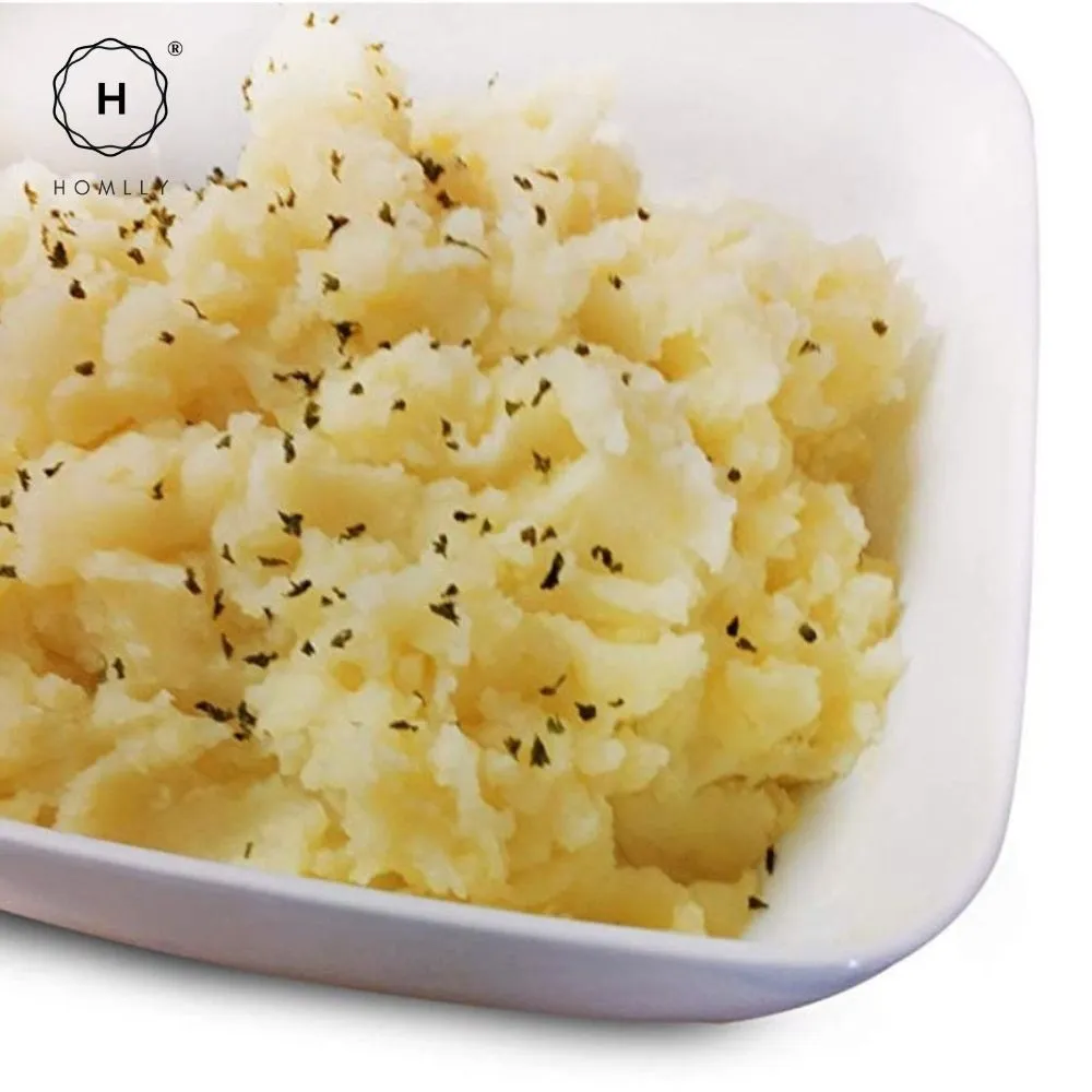 Homlly Stainless Steel Potato Masher with Broad and Ergonomic Horizontal Handle