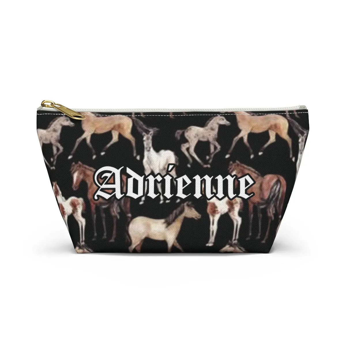 Horse School Pencil Case Accessory Pouch Make Up Bag - Saiko Studio
