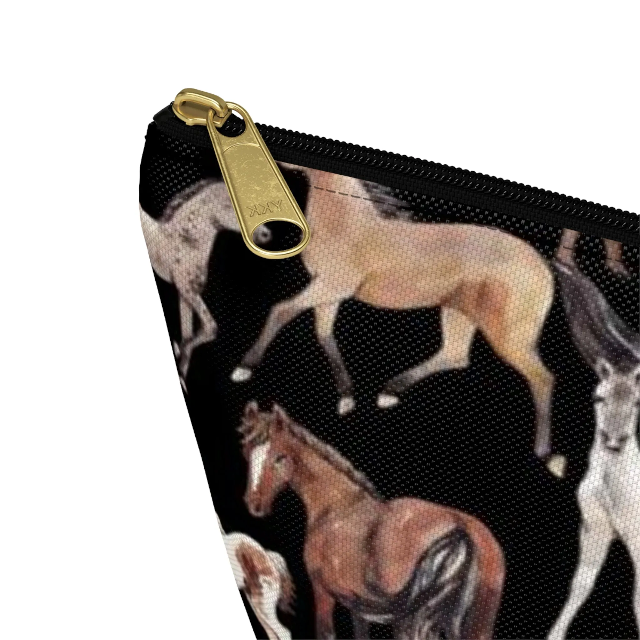 Horse School Pencil Case Accessory Pouch Make Up Bag - Saiko Studio