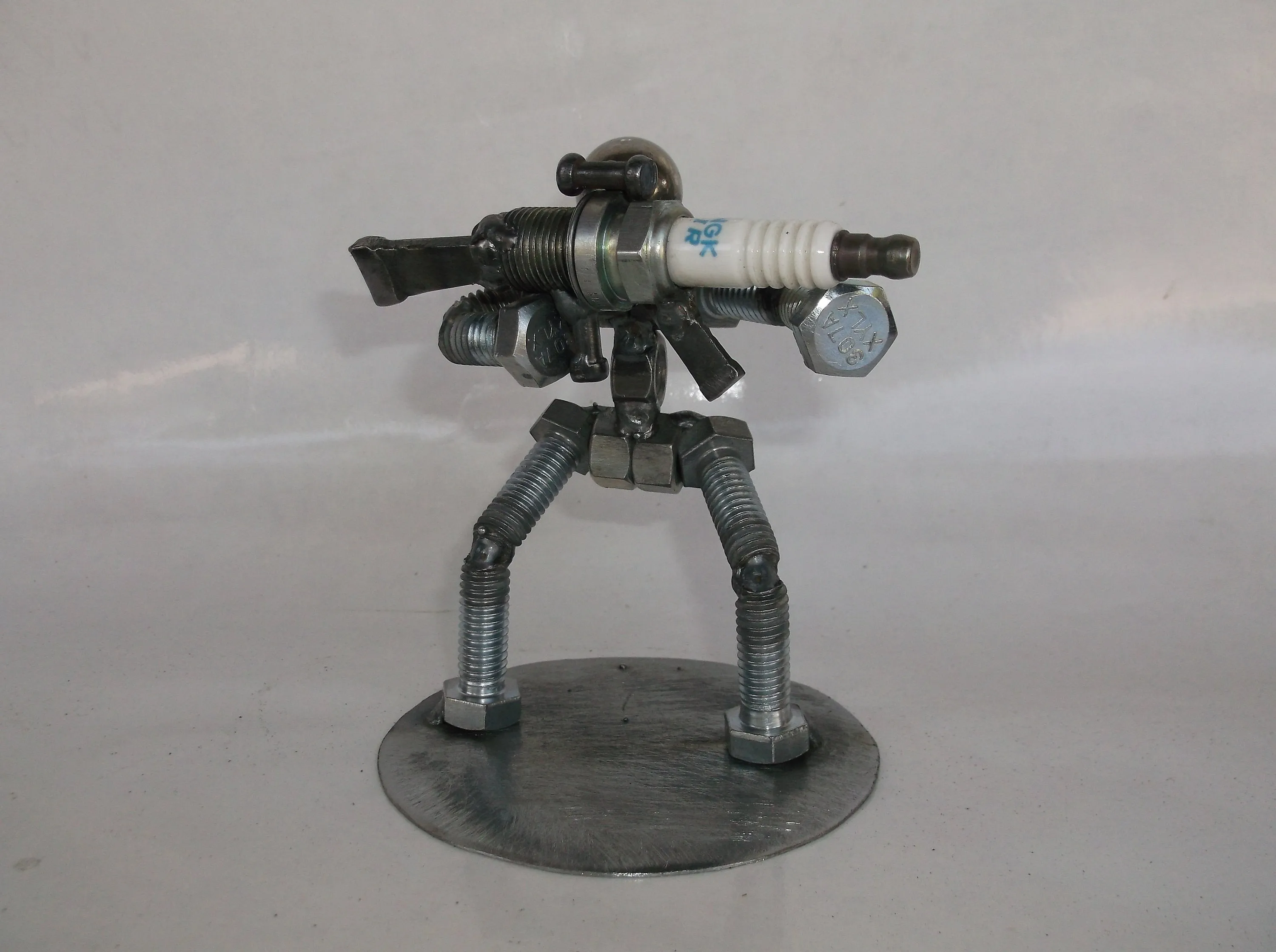 Hunter, Sharp Shooter, AR15 Metal Bolt Figurine, Upcycled Art, Miniature