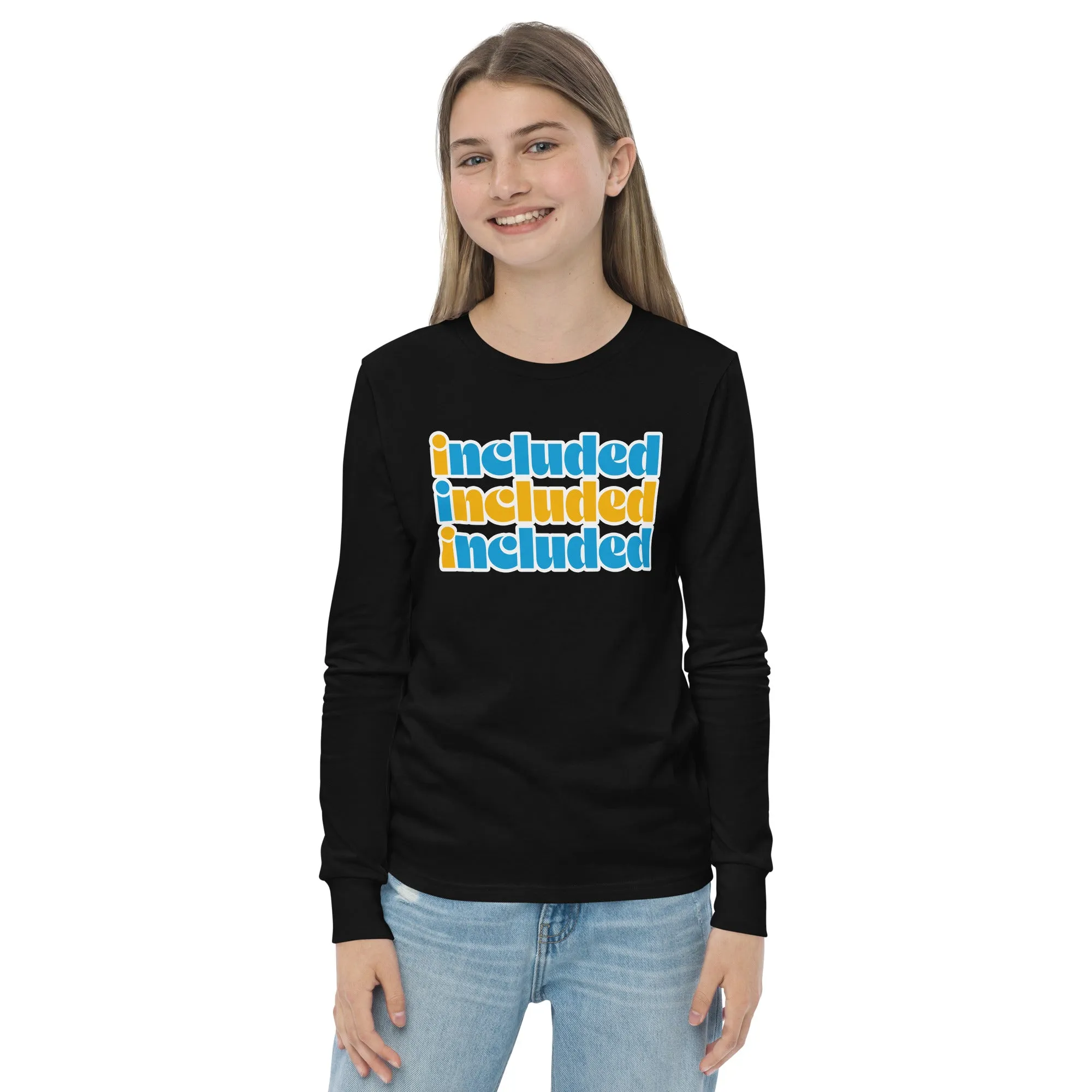 Included Blue & Yellow Youth long sleeve tee