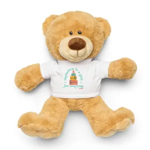 Inclusion is a Gift - green Teddy bear with a t-shirt