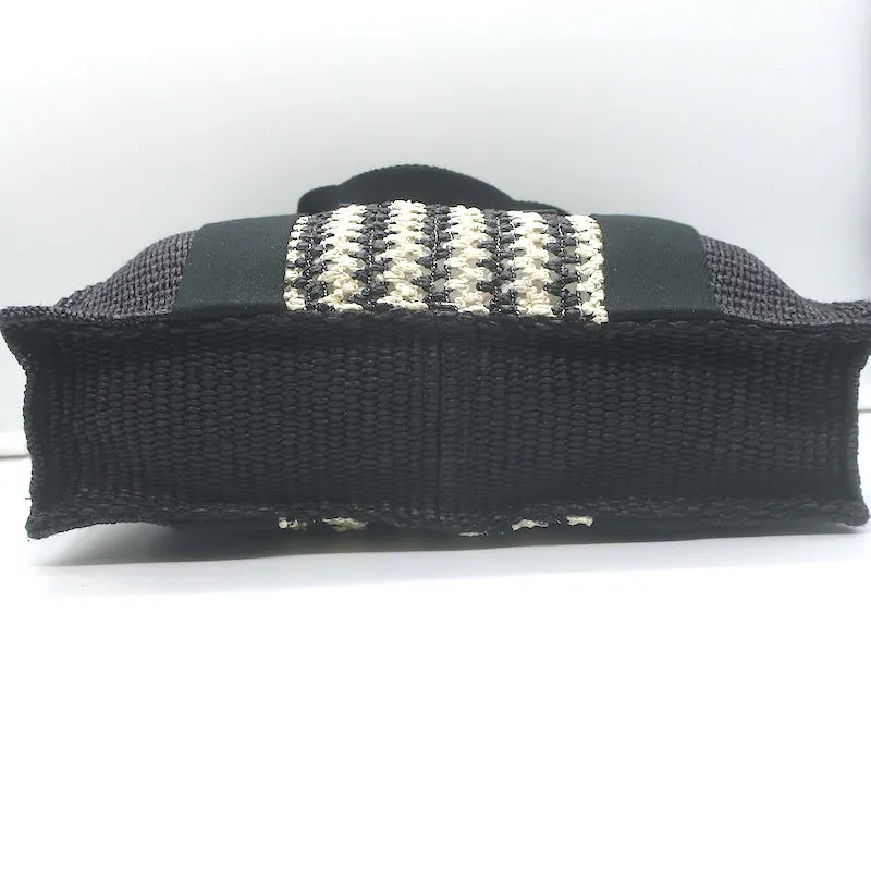 Isabel Marant Aruba Small Tote Bag Black/White Woven Raffia NEW
