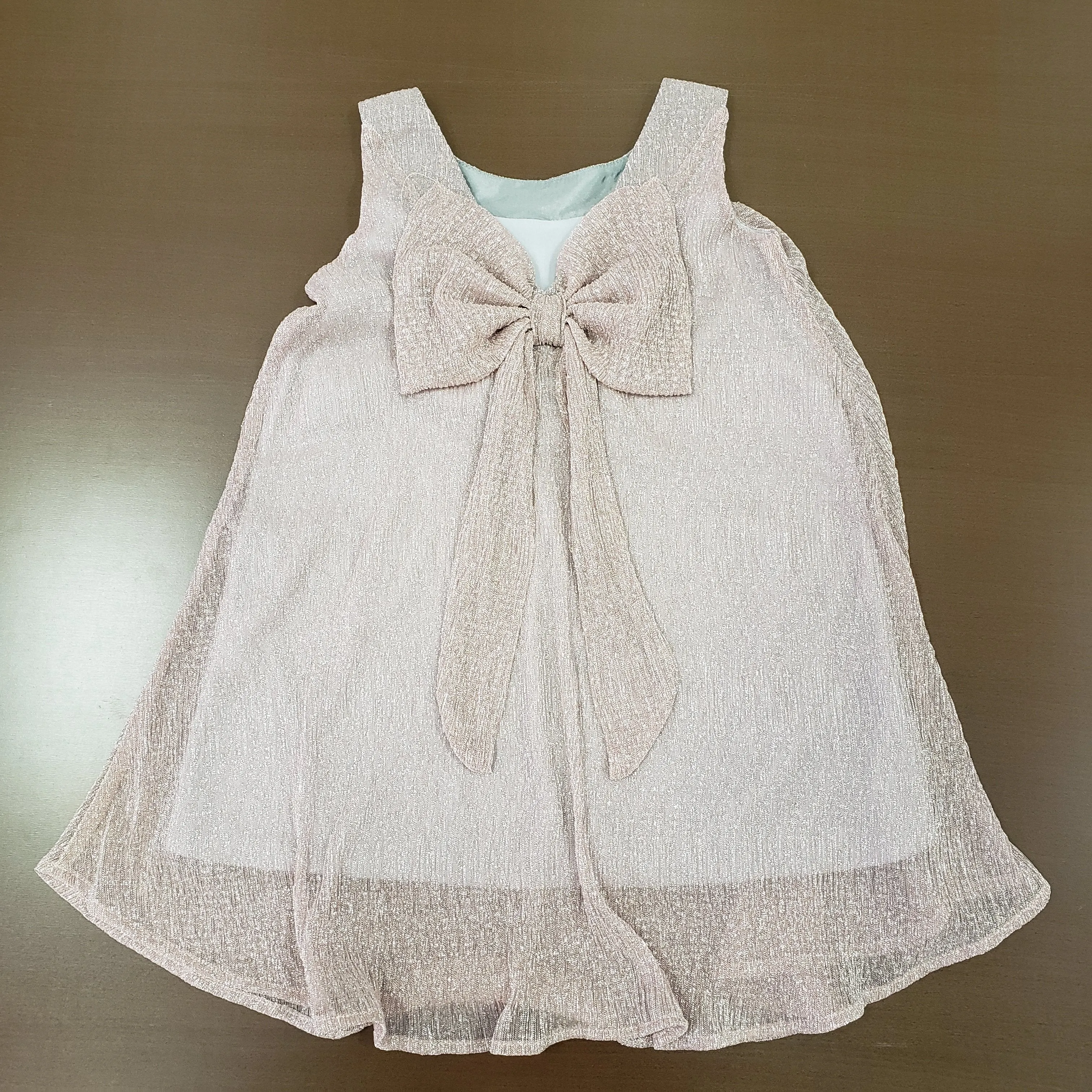 Isobella & Chloe Rose Gold Dazzling Darling Dress - Big Girl