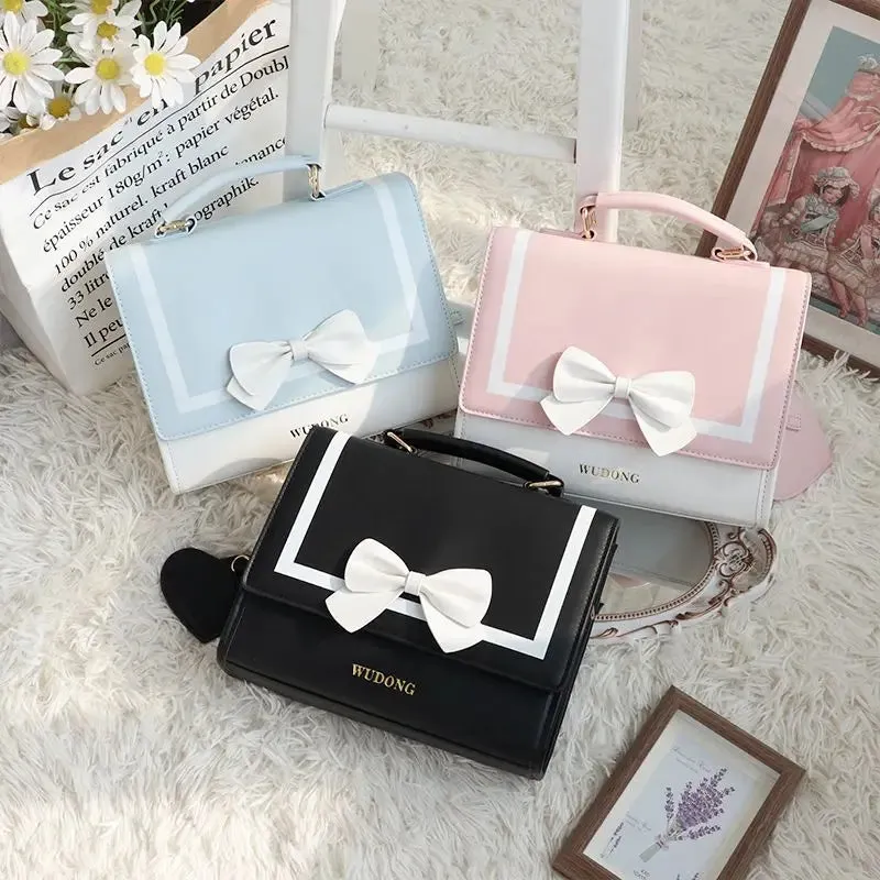 JIAERDI Harajuku JK Women's Ita Bag Handbag Trend Japanese Style Kawaii Bow Lolita Crossbody Shoulder Bags Aesthetic Bolso Mujer