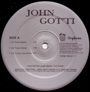 John Got'ti – Cut Throat / Put It On Me / Scarred Vinyl LP Record *Sealed 2001 Release*