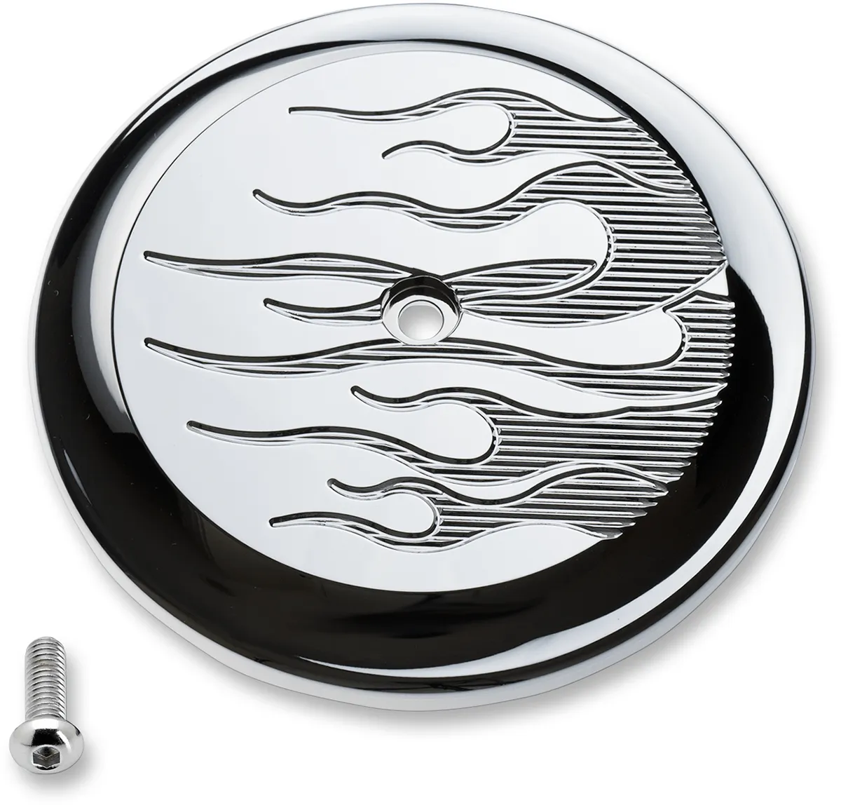 Joker Machine 02-221-3 VT Air Intake Cover - Flame - Chrome