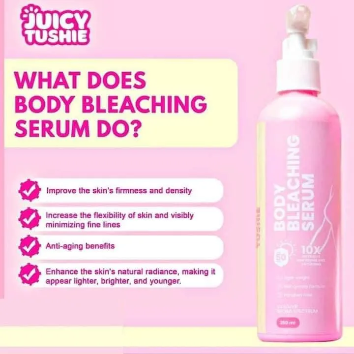 Juicy Tushie Body Bleaching Serum Lotion 250ml by Juju Glow