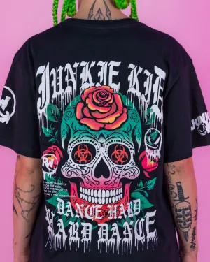 Junkie Kid x Rave Wonderland Rose and Skull Limited Tee