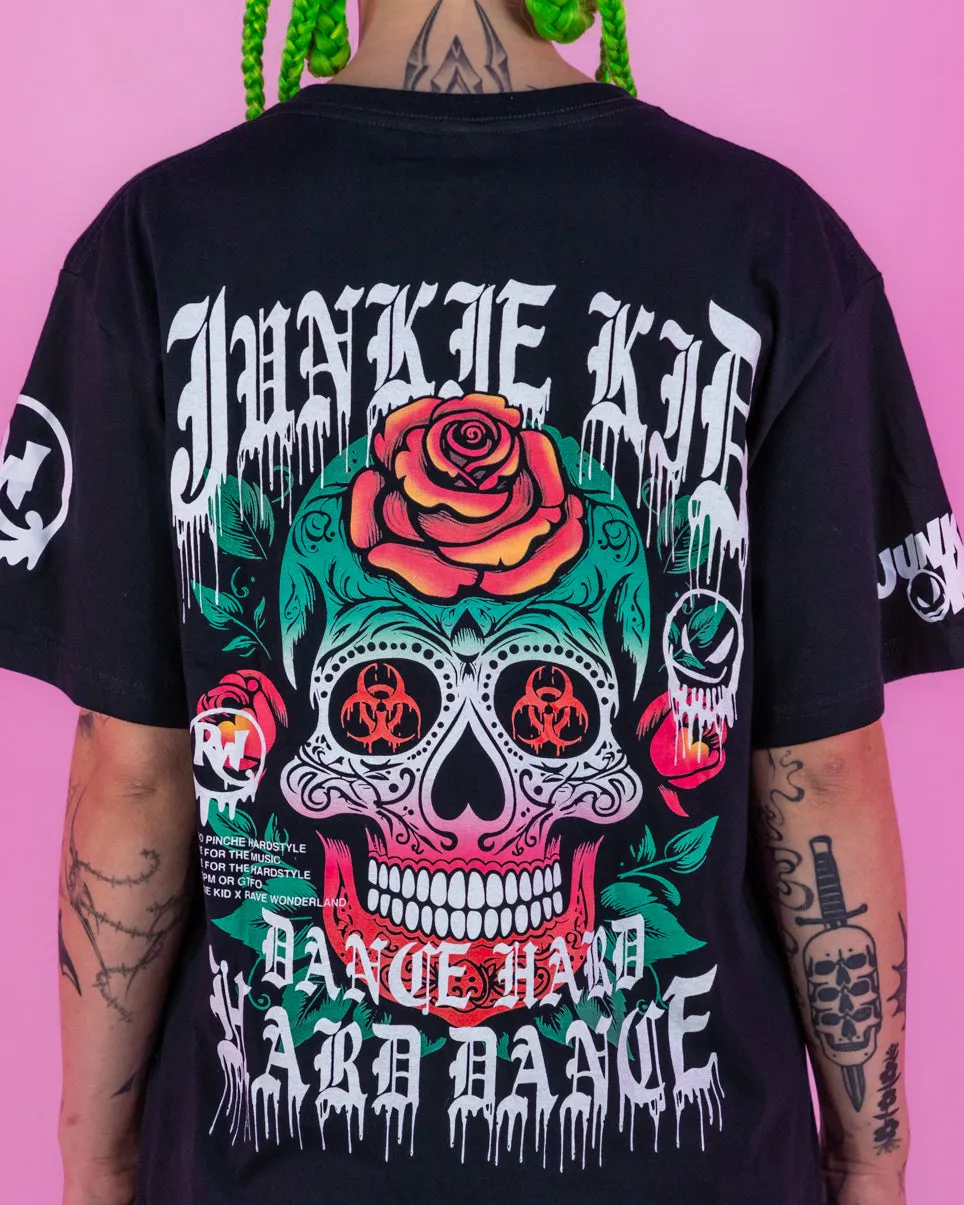 Junkie Kid x Rave Wonderland Rose and Skull Limited Tee