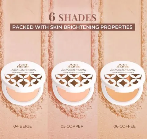 Just herbs oil control radiance boost compact powder ( sandalwood rice)-01 porcelain