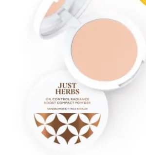 Just herbs oil control radiance boost compact powder ( sandalwood rice)-01 porcelain