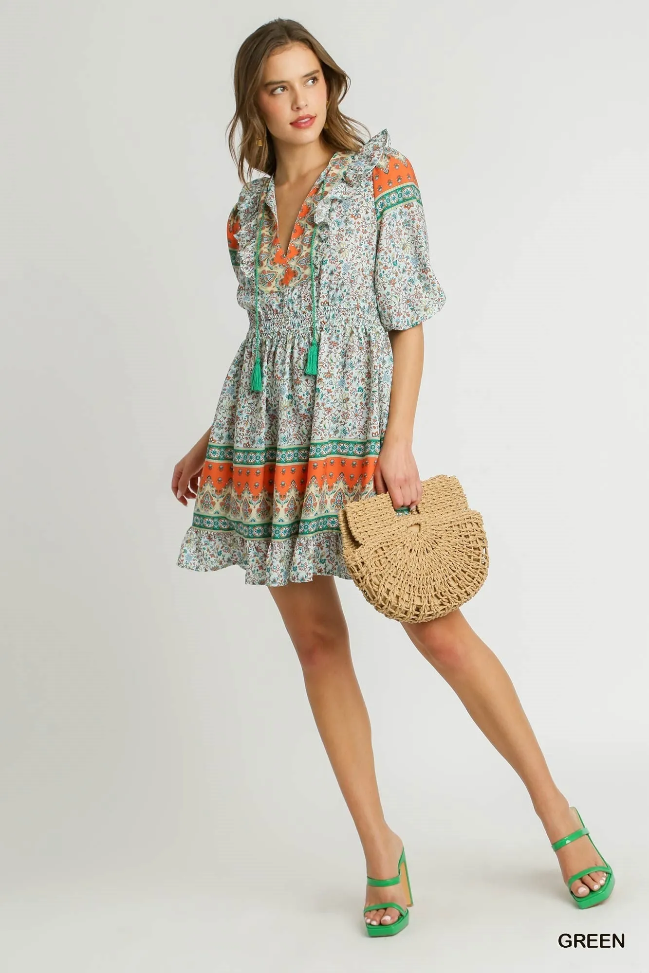 Kadence Boho Dress | Green