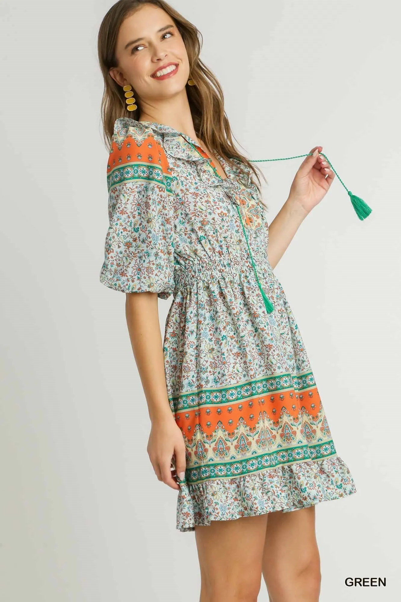 Kadence Boho Dress | Green
