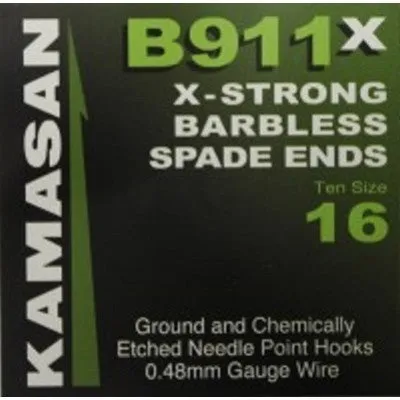 Kamasan B911 Spade End Barbless X Strong Hooks