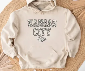 Kansas City Arrowhead Brown Leopard Sand Hoodie