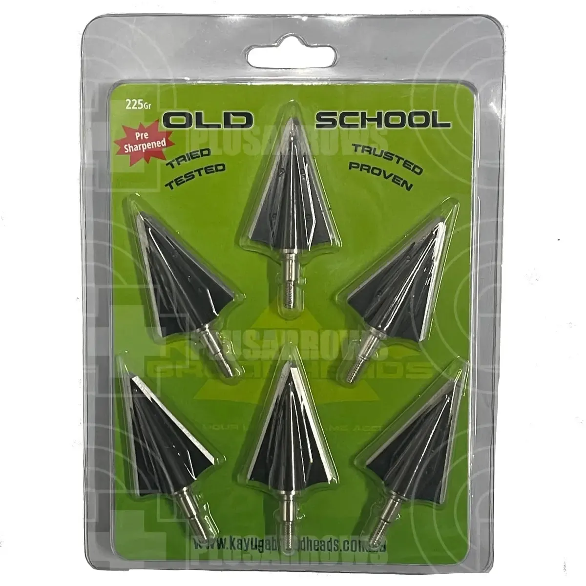 Kayuga Old School Double Bevel Broadheads (6 Pack)