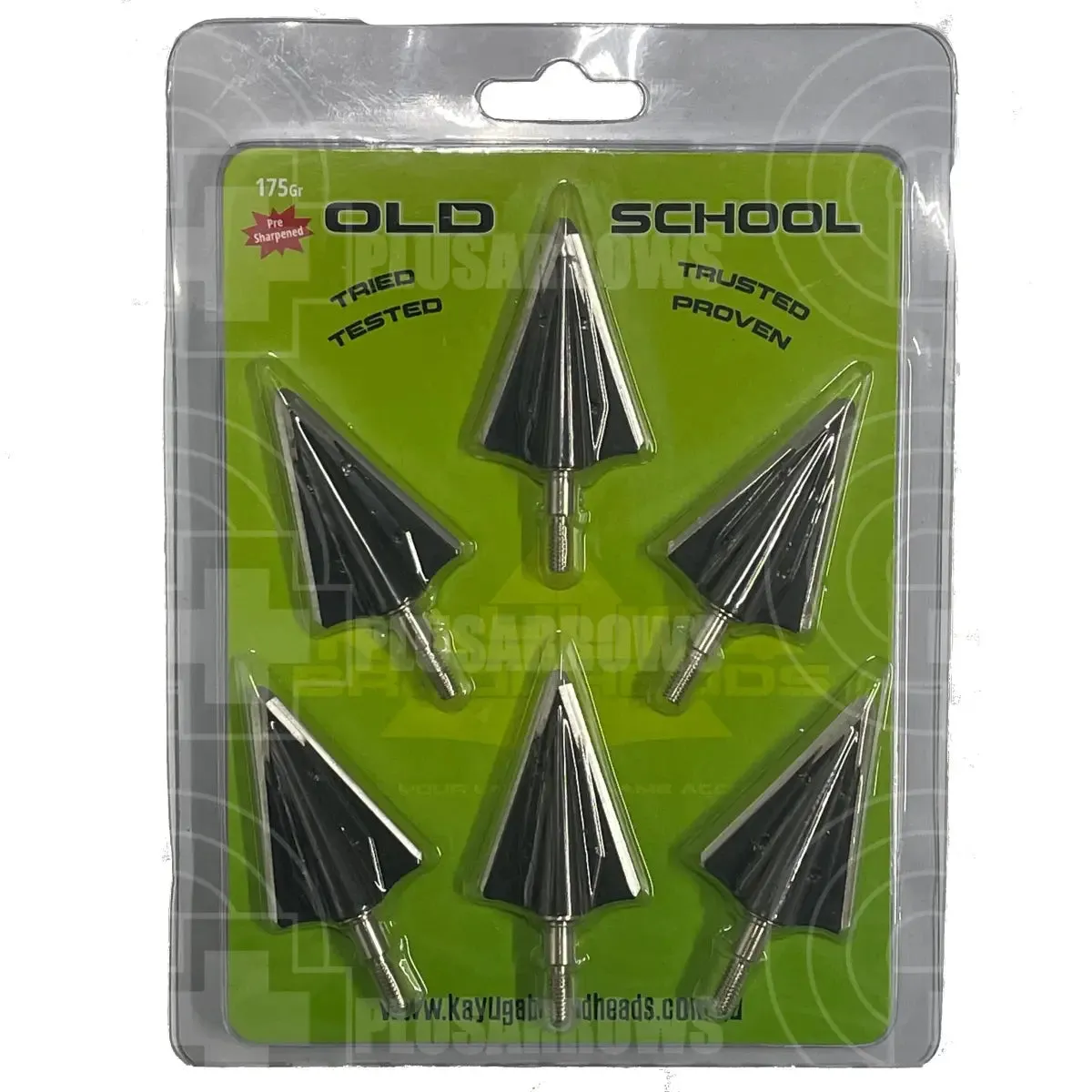 Kayuga Old School Double Bevel Broadheads (6 Pack)