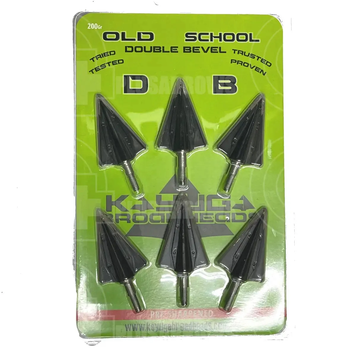 Kayuga Old School Double Bevel Broadheads (6 Pack)