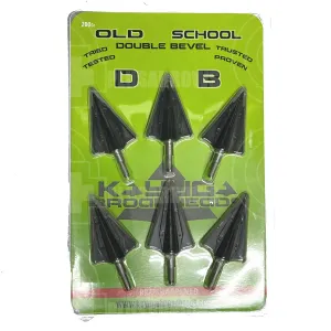 Kayuga Old School Double Bevel Broadheads (6 Pack)