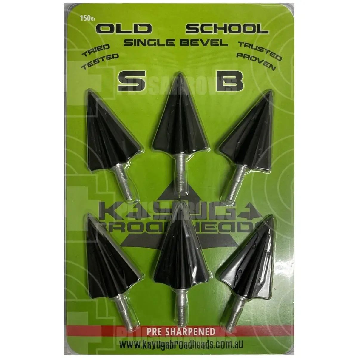 Kayuga Old School Single Bevel Broadheads (6 Pack)