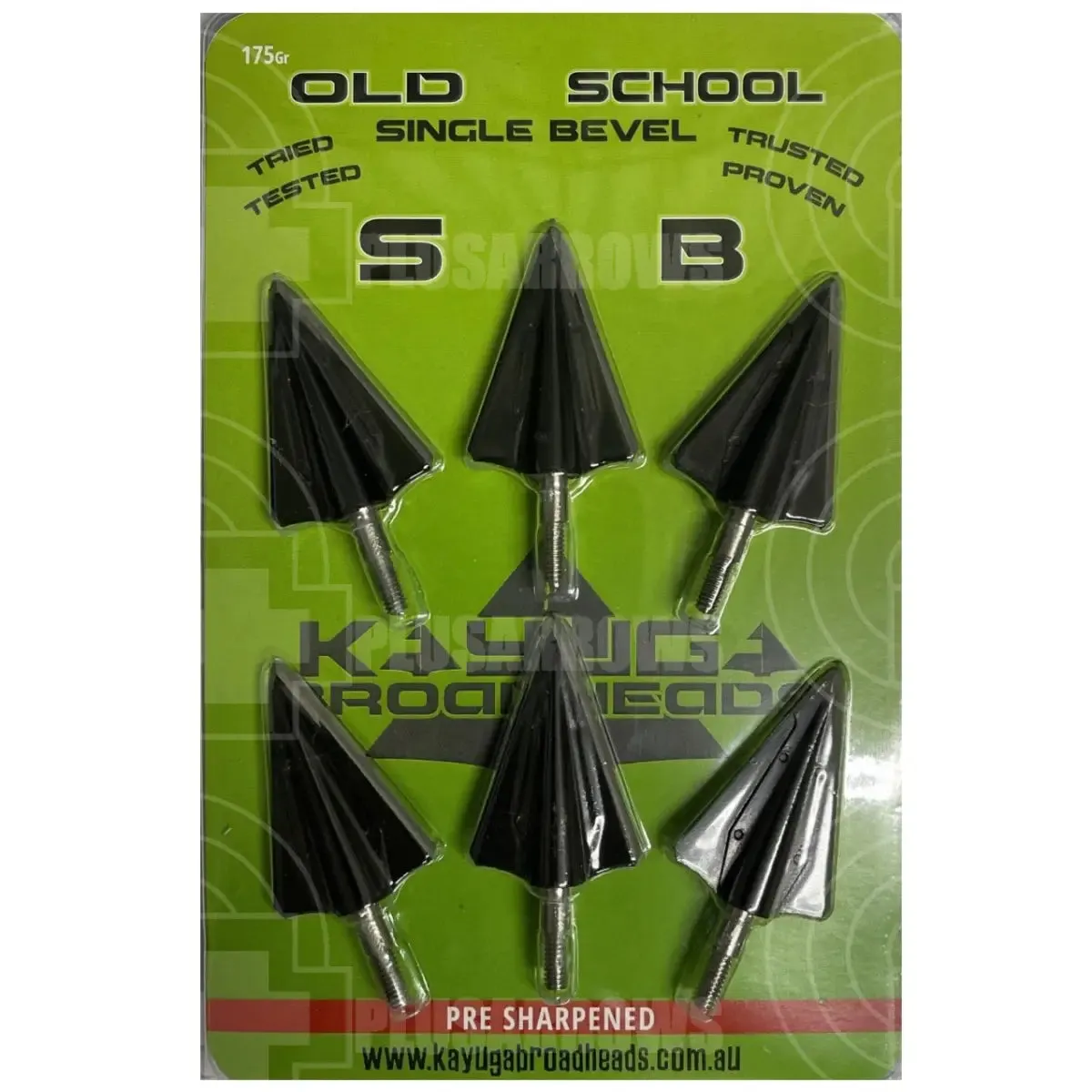 Kayuga Old School Single Bevel Broadheads (6 Pack)