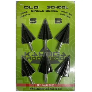 Kayuga Old School Single Bevel Broadheads (6 Pack)