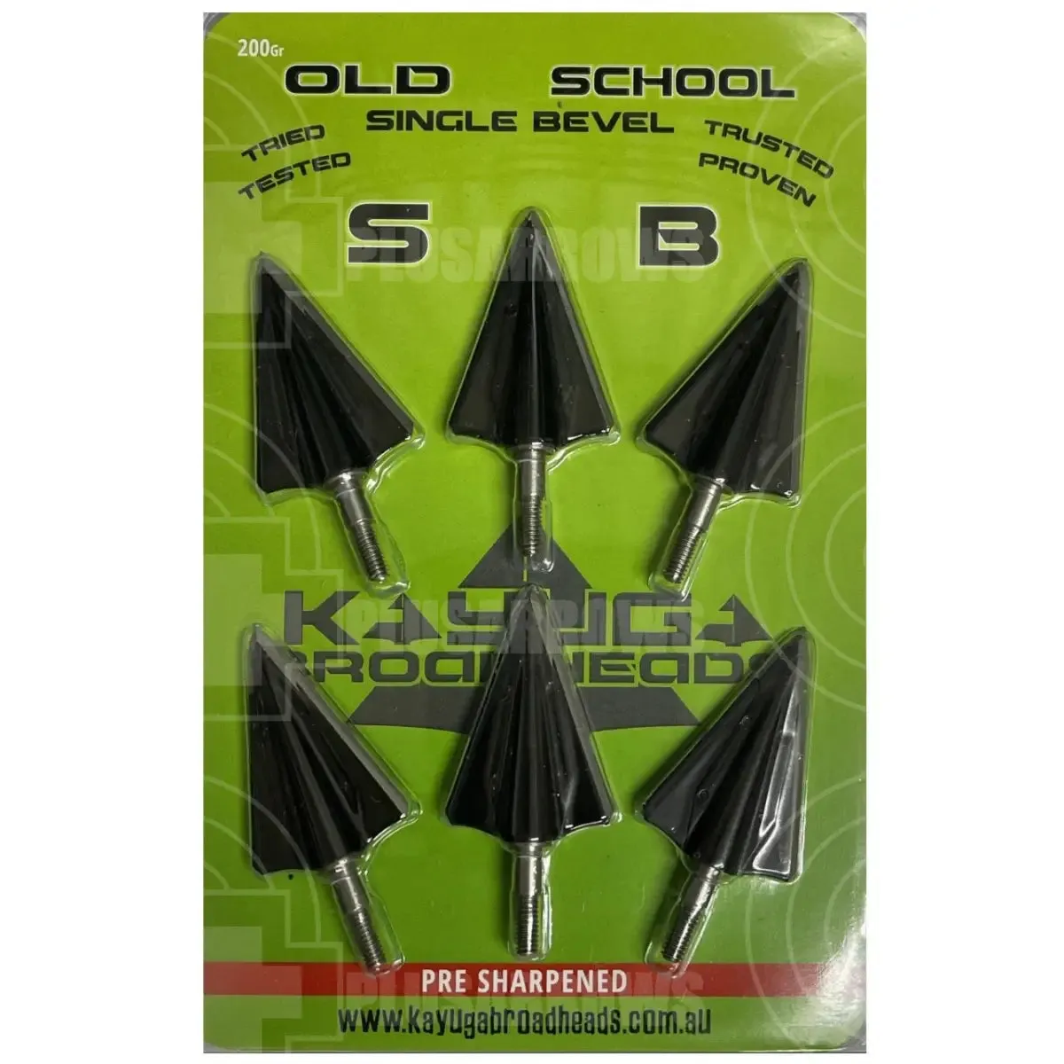 Kayuga Old School Single Bevel Broadheads (6 Pack)