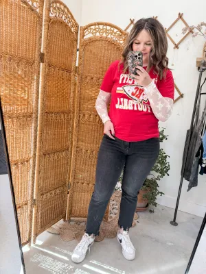 KC Red Football Tee