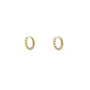Kid's Beads Huggie Earrings (14K)