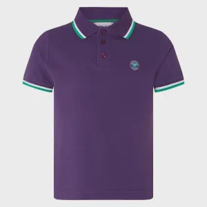 Kids Classic Polo with Championships Logo Embroidery - Crown Jewel