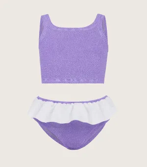 Kids Olive Bikini - Lilac/White