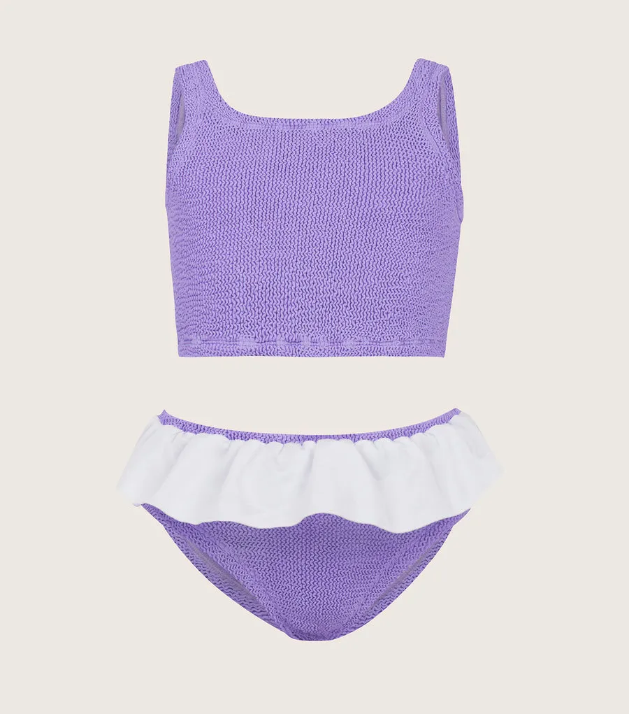 Kids Olive Bikini - Lilac/White