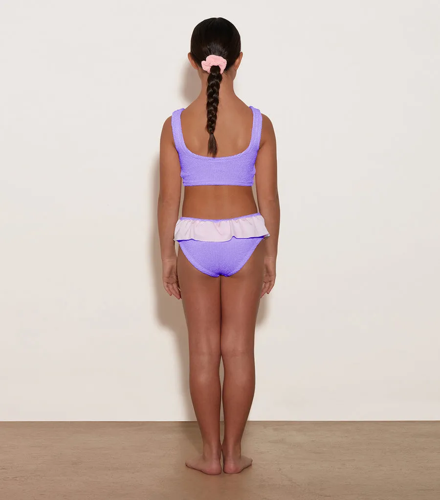 Kids Olive Bikini - Lilac/White