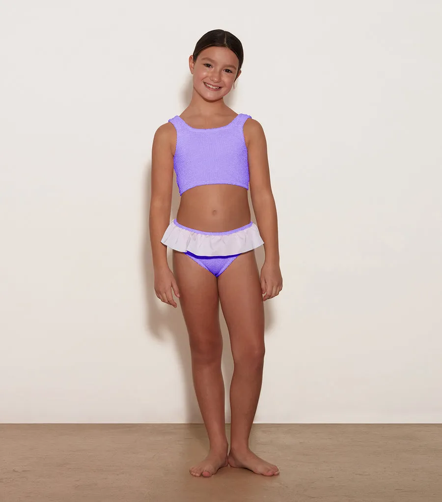 Kids Olive Bikini - Lilac/White