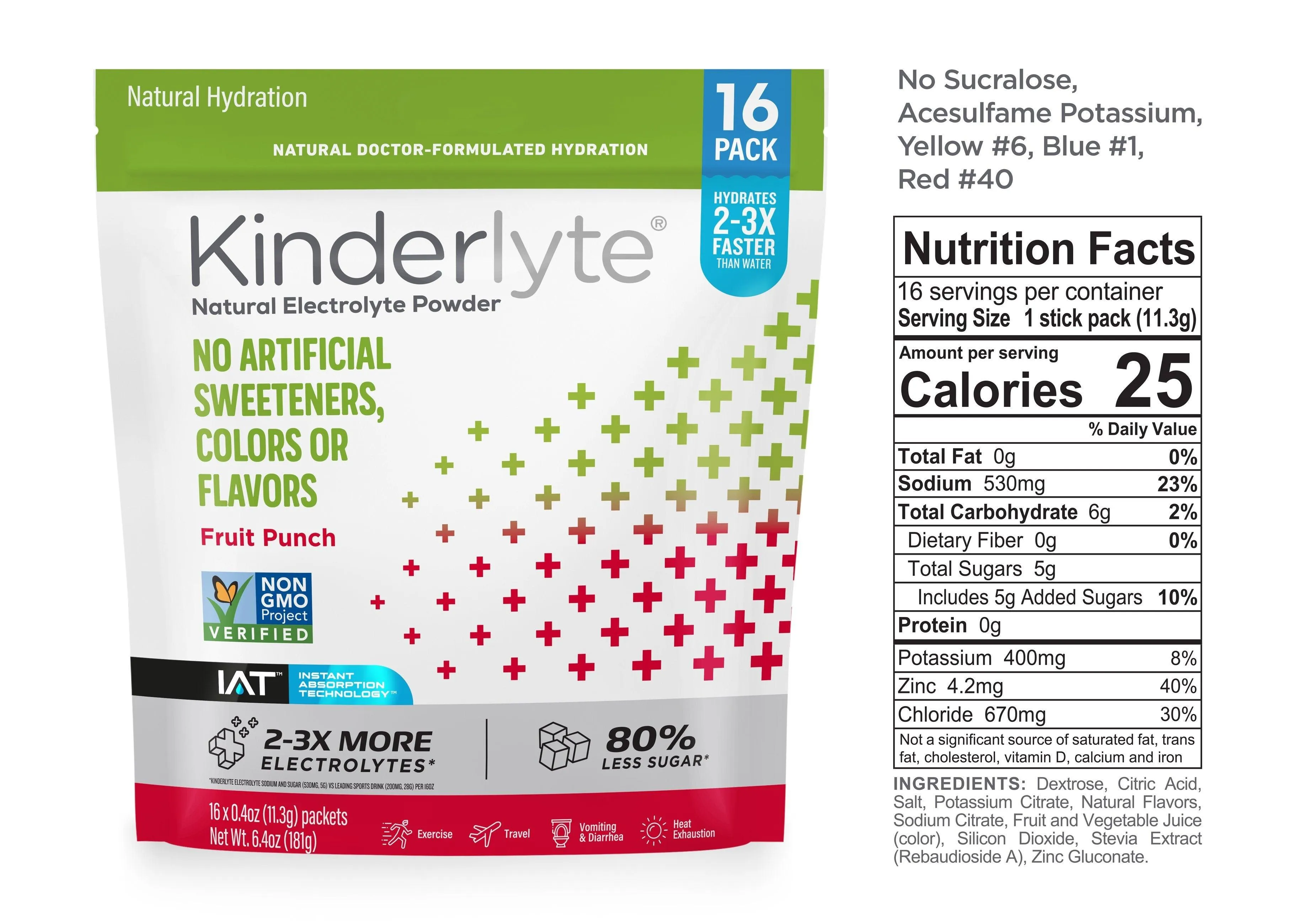 KinderLyte® 16ct Electrolyte Powder Fruit Punch