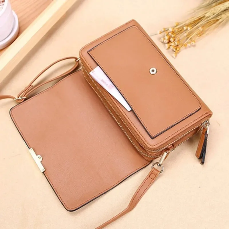 Korean Women’s Multi-Card Wallet & Shoulder Bag – Large Capacity & Stylish Design™