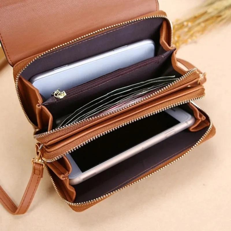 Korean Women’s Multi-Card Wallet & Shoulder Bag – Large Capacity & Stylish Design™