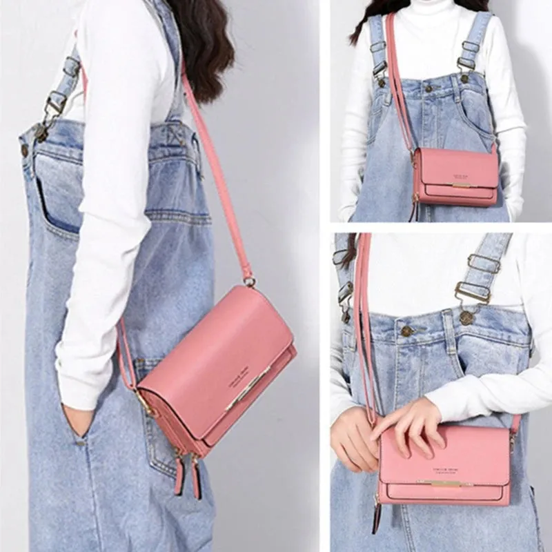 Korean Women’s Multi-Card Wallet & Shoulder Bag – Large Capacity & Stylish Design™