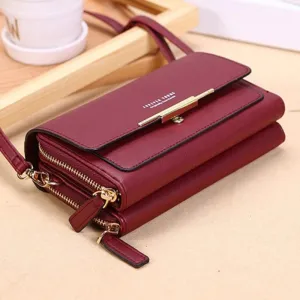 Korean Women’s Multi-Card Wallet & Shoulder Bag – Large Capacity & Stylish Design™