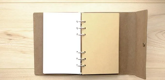 Kraft Paper Notebook Journal A5/A6 Loose-Leaf Travel Book Personalized Monogrammed Gift Custom Women Cute Journal