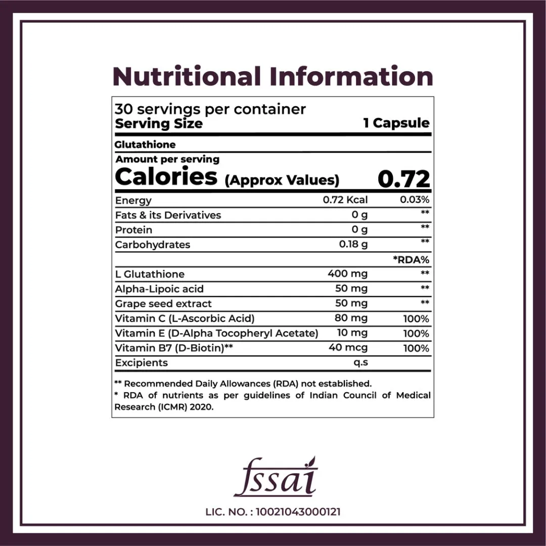 L Glutathione Veg Capsules
