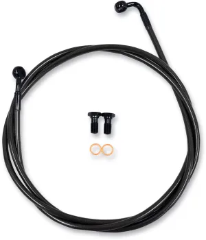 LA Choppers LA-8210B19M Midnight Braided Brake Lines - 18-20in. Ape Hangers
