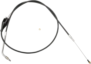 LA Choppers LA-8210ID13B Black Vinyl/Stainless Braided Idle Cable Kit - 12in.-14in. Ape Hangers
