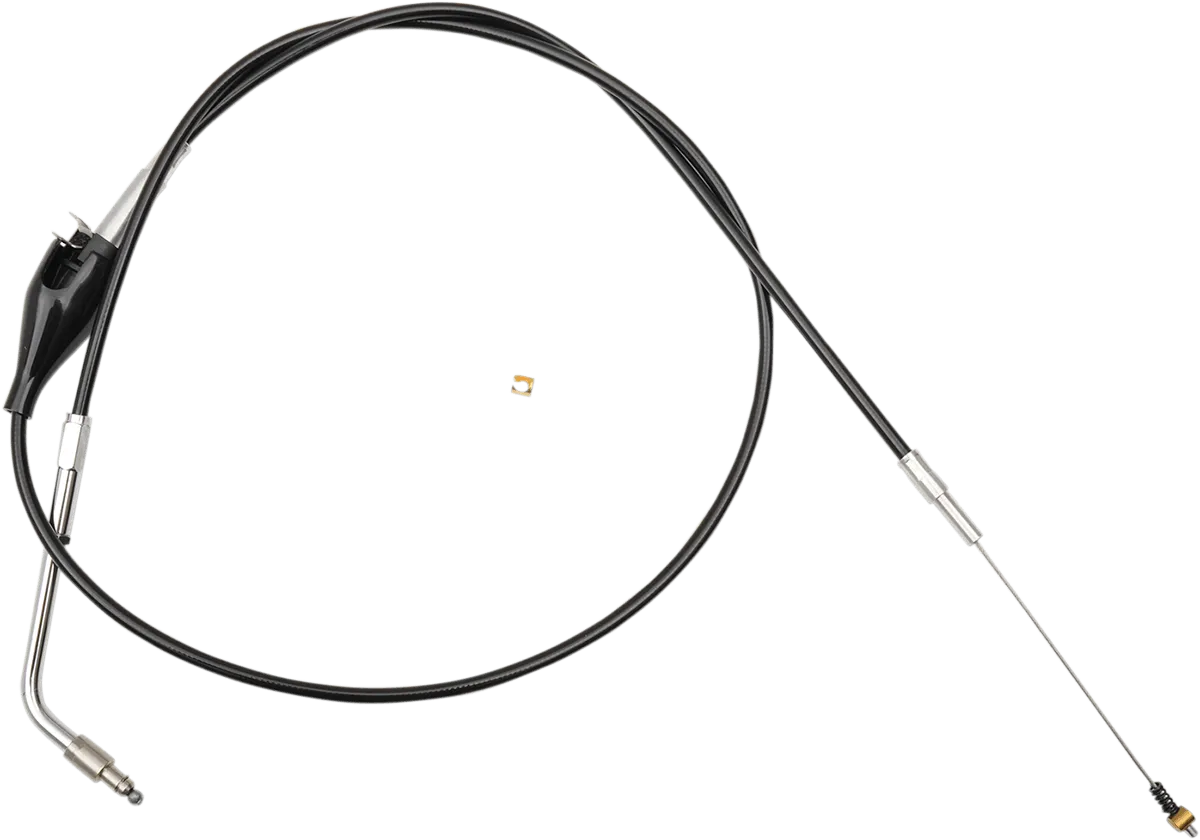 LA Choppers LA-8210ID13B Black Vinyl/Stainless Braided Idle Cable Kit - 12in.-14in. Ape Hangers